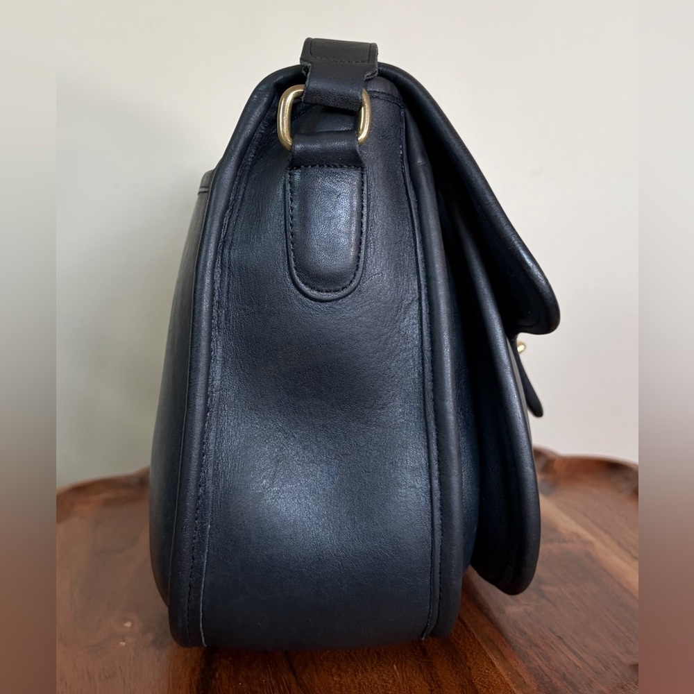 Vintage COACH Lennox Bag Navy Leather Crossbody RARE 9918 - Picture 11 of 17